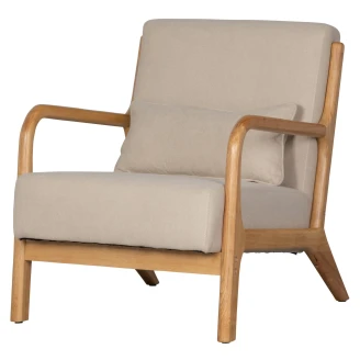 Woood Stol med Armlene <strong>Mark</strong>  Beige