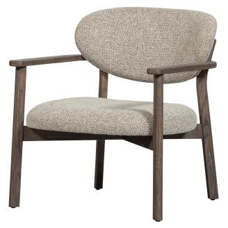 Woood Stol med Armlene <strong>Udar</strong>  Gråbeige, Brun