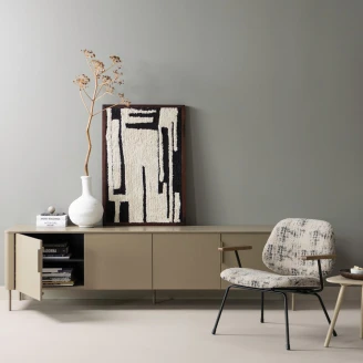 Woood Stol med Armlene Aure Beige