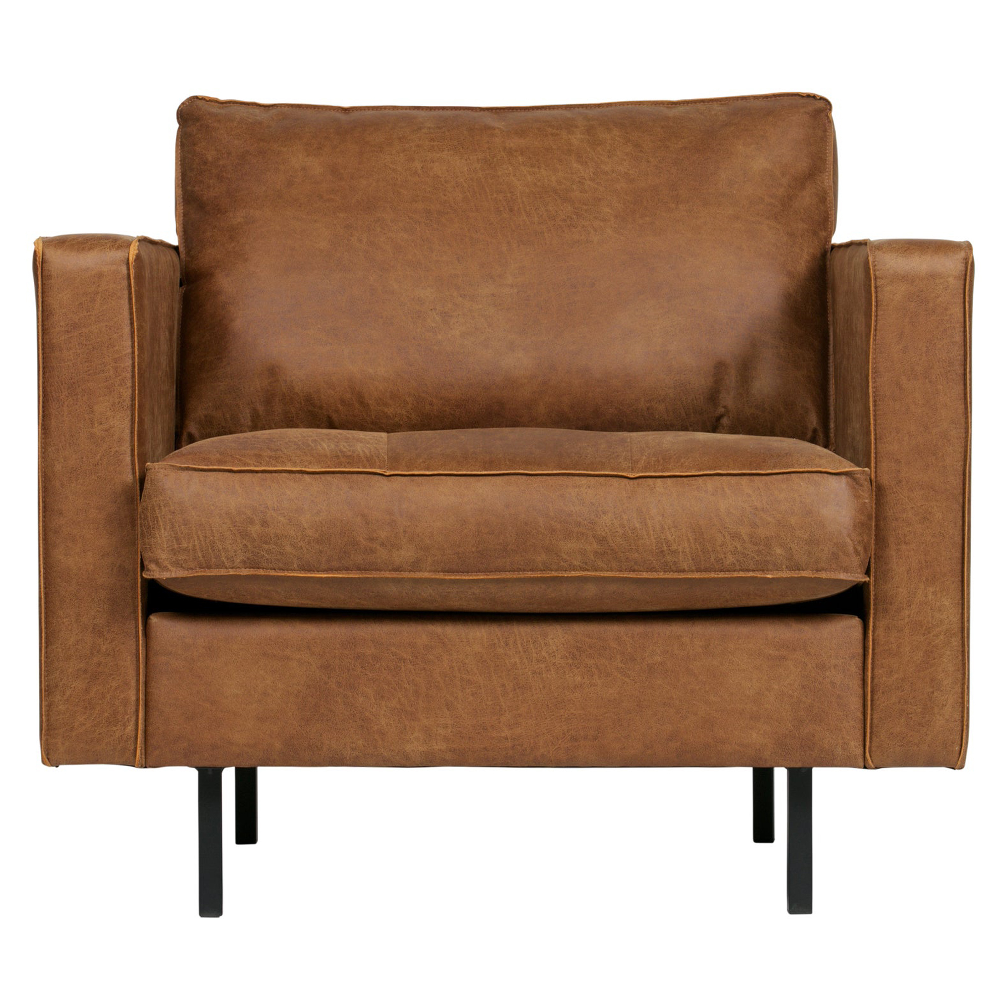 Woood Loungestol Rodeo Cognac Eco-Lær