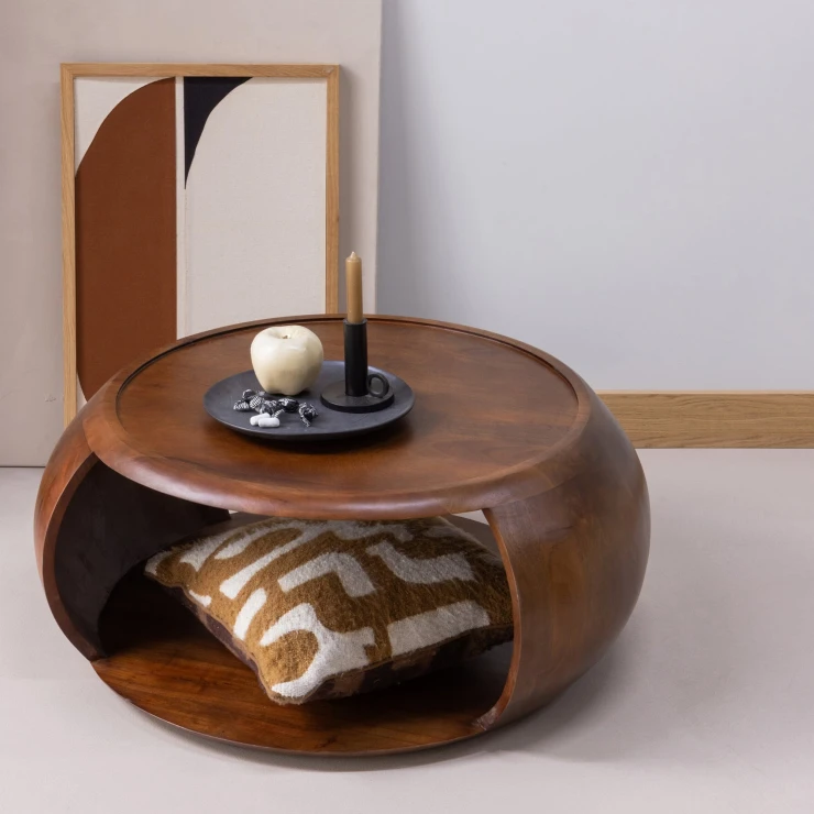 Woood Sofabord Cole Brun Ø72 cm