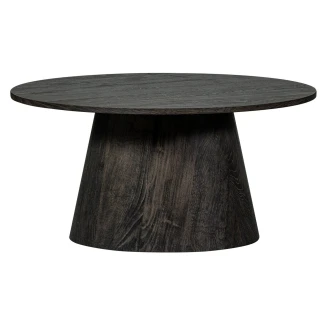 Woood Sofabord <strong>Maan</strong>  Mørkebrun Ø 80 cm