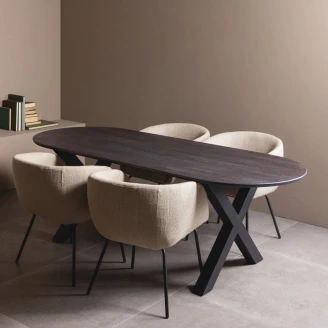 Woood Stol med Armlene <strong>Leon Ny</strong>  Beige