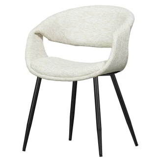 Woood Stol med Armlene <strong>Yossi</strong>  Beige, Svart