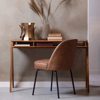 Woood Stol <strong>Vogue Alpha</strong>  Cognac Eco-Lær