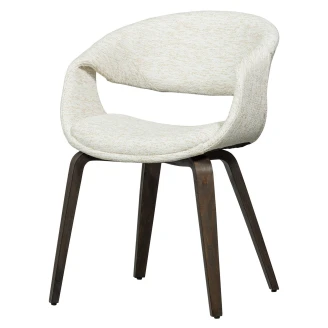 Woood Stol med Armlene <strong>Yossi</strong>  Beige, Mørkebrun