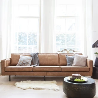 Woood Sofa <strong>Rodeo</strong>  Cognac Eco-Lær 277 cm