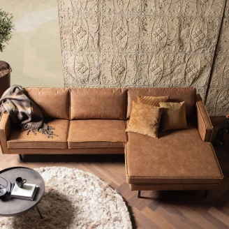 Woood Sofa Høyre <strong>Rodeo</strong>  Cognac Eco-Lær