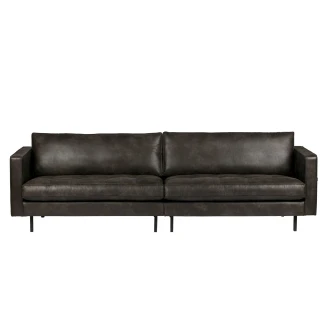 Woood Sofa 3-seter <strong>Rodeo</strong>  Svart Eco-Lær