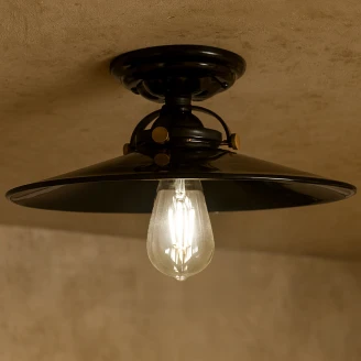Ferroluce Taklampe <strong>B&W</strong>  Svart Emalje ∅ 42cm