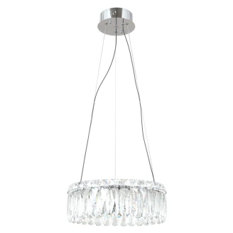 Hengelampe <strong>Vinda</strong>  Transparent Krystall, Krom Blank Ø 39 cm