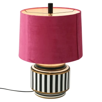 Werner Voss Bordlampe Tiffany, Svart-Hvit Blank
