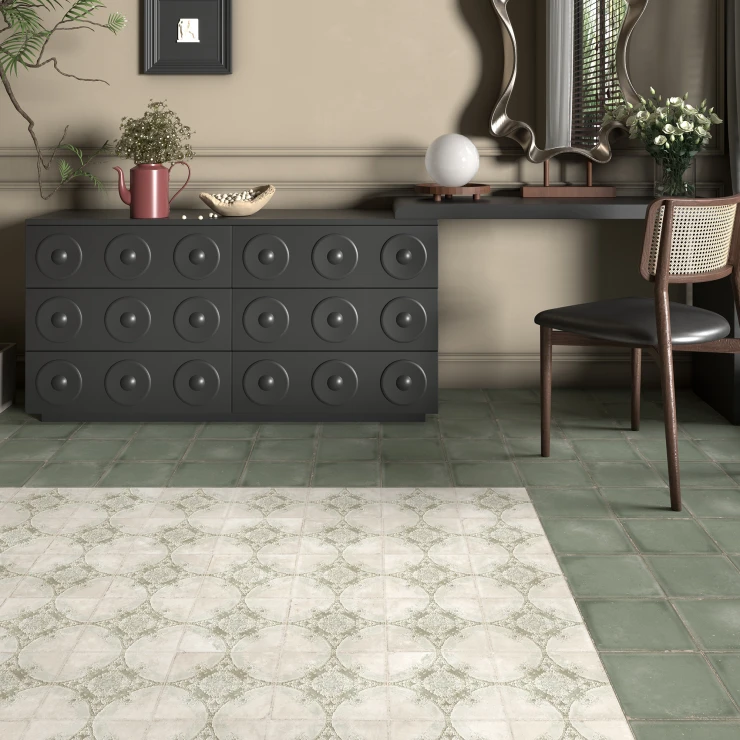 Dune Gulvflis Atlantique Saint-Michel Olive Matt-Blank 20x20 cm