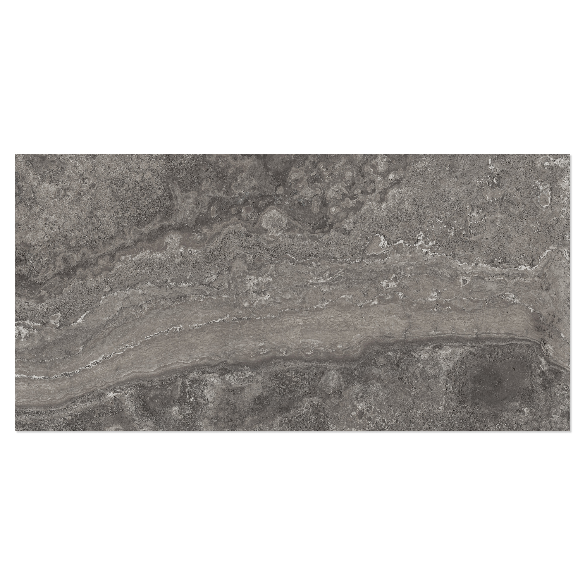 Gulvflis Lithos Mørk Grå Matt Struktur 3D 60x120 cm