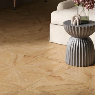 Tre Gulvflis <strong>Grainwood</strong>  Sandbrun Parquet Matt Struktur 3D 90x90 cm