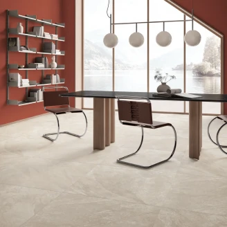 Gulvflis <strong>Bergton</strong>  Beige Matt-Sateng 60x120 cm