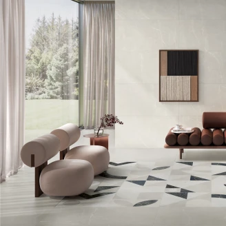 Marmor Gulvflis <strong>Celesta</strong>  Perla Matt Struktur 3D 90x90 cm