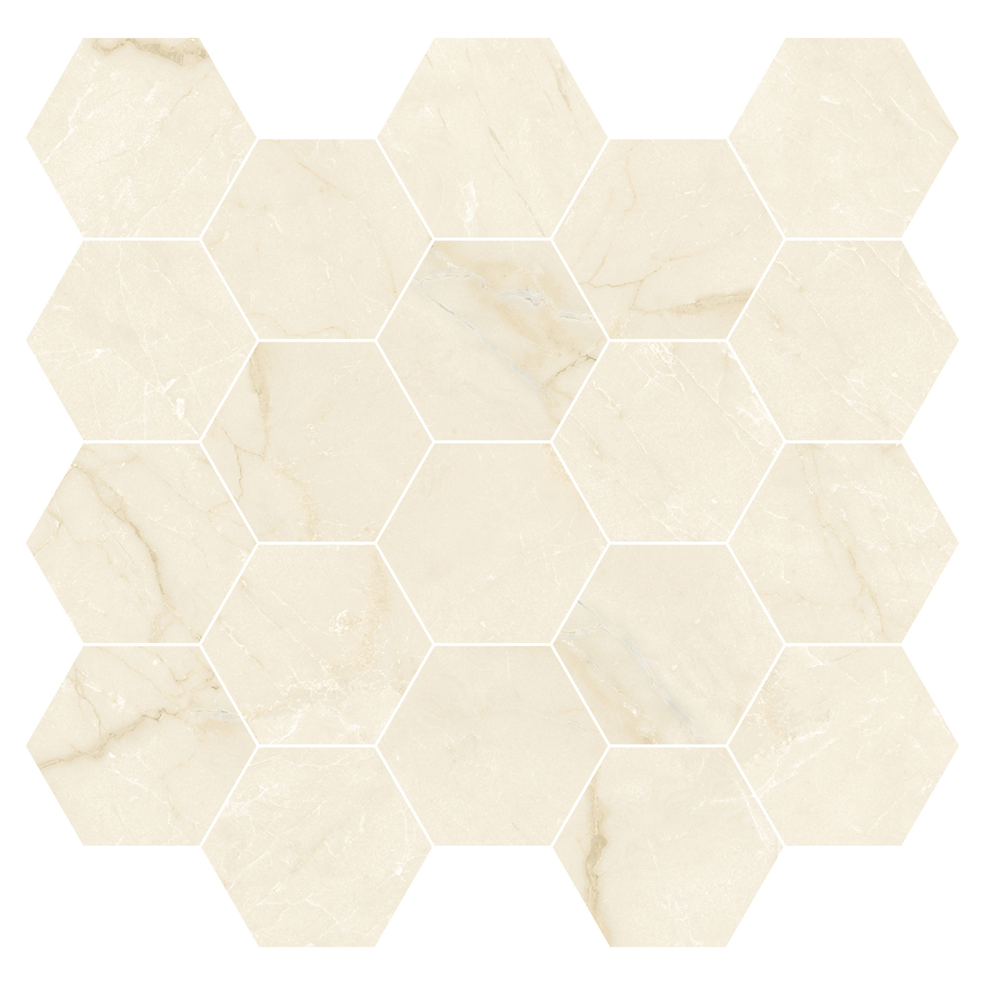 Mosaikk Gulvflis Venata Ljusbeige Matt-Sateng 30x30 cm