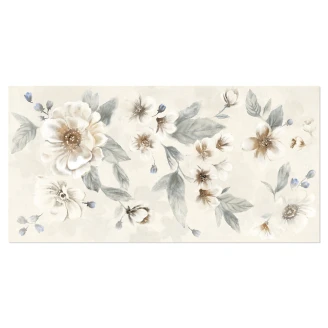 Dekor Veggflis <strong>Bloomia</strong>  Fiori Matt-Blank 60x120 cm