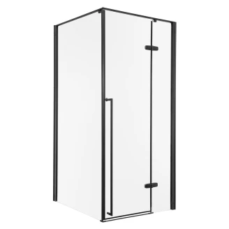 Dusjhjørne <strong>Aeralis</strong>  100 + 90 cm Svart Matt