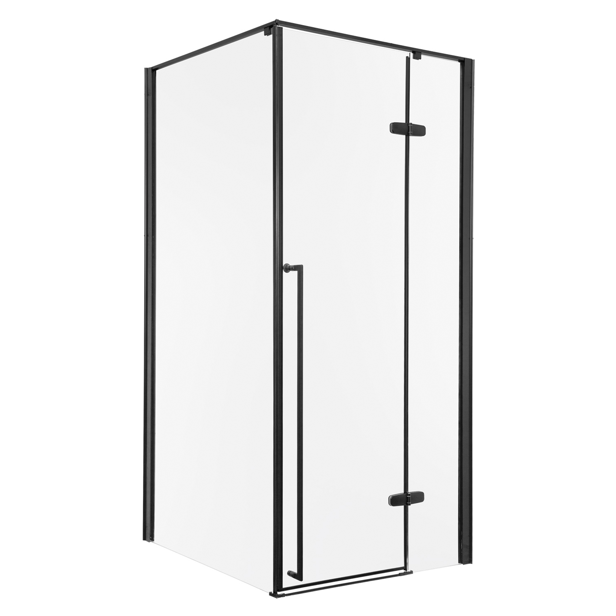 Dusjhjørne Aeralis 100 + 90 cm Svart Matt