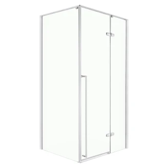 Dusjhjørne <strong>Aeralis</strong>  100 + 80 cm Krom Blank