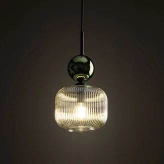 Hengelampe Uno Kvadrat <strong>Elios</strong>  Grønn Blank