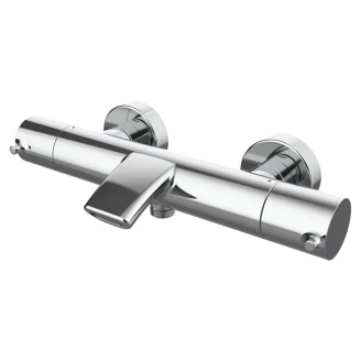 Badekarbatteri <strong>Carenza</strong>  Krom Blank med Termostat