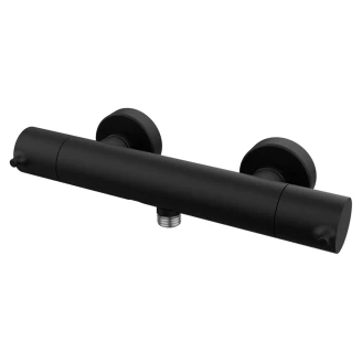 Dusjbatteri <strong>Carenza</strong>  Svart Matt med Termostat