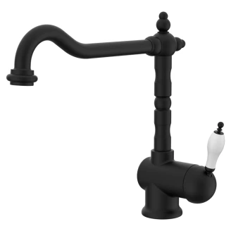 Servantbatteri <strong>Alderton</strong>  Lever Svart Matt