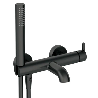Badkarsblandare med Duschset <strong>Silia</strong>  Svart Matt