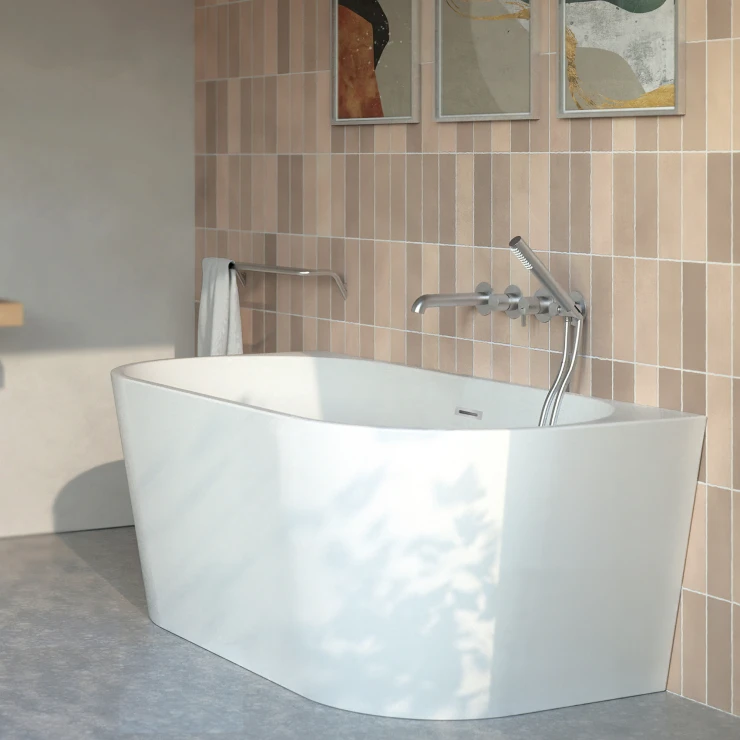 Badekar Silia Hvit Blank 160x75 cm