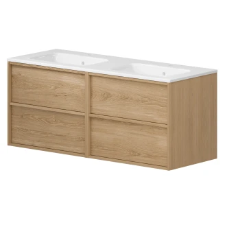 Dobbelt Underskab <strong>Ekskär</strong>  Eg Mat 120 cm med Vask Hvid Blank