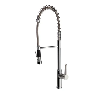 Kjøkkenarmatur <strong>Kelvo</strong>  Krom Blank med Uttrekkbar Slange 75 cm