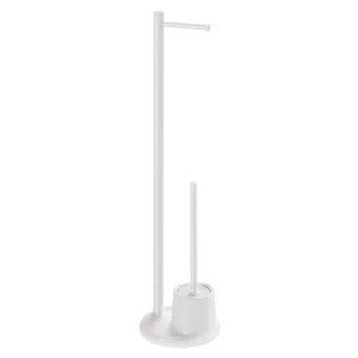 Toalettpapirholder & børste <strong>Wixo</strong>  Hvit Matt