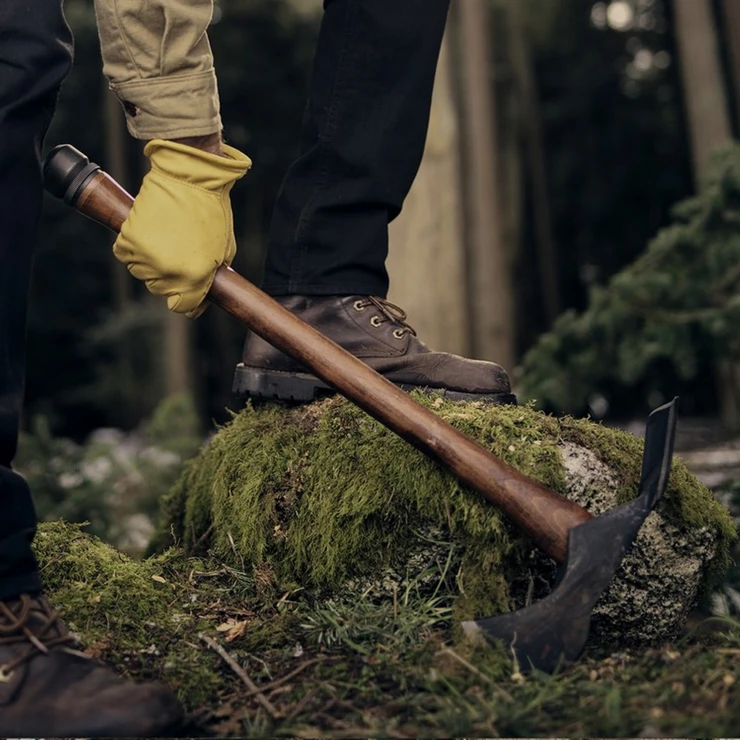 Barebones Pulaski-øks med Hylster Woodsman Sort