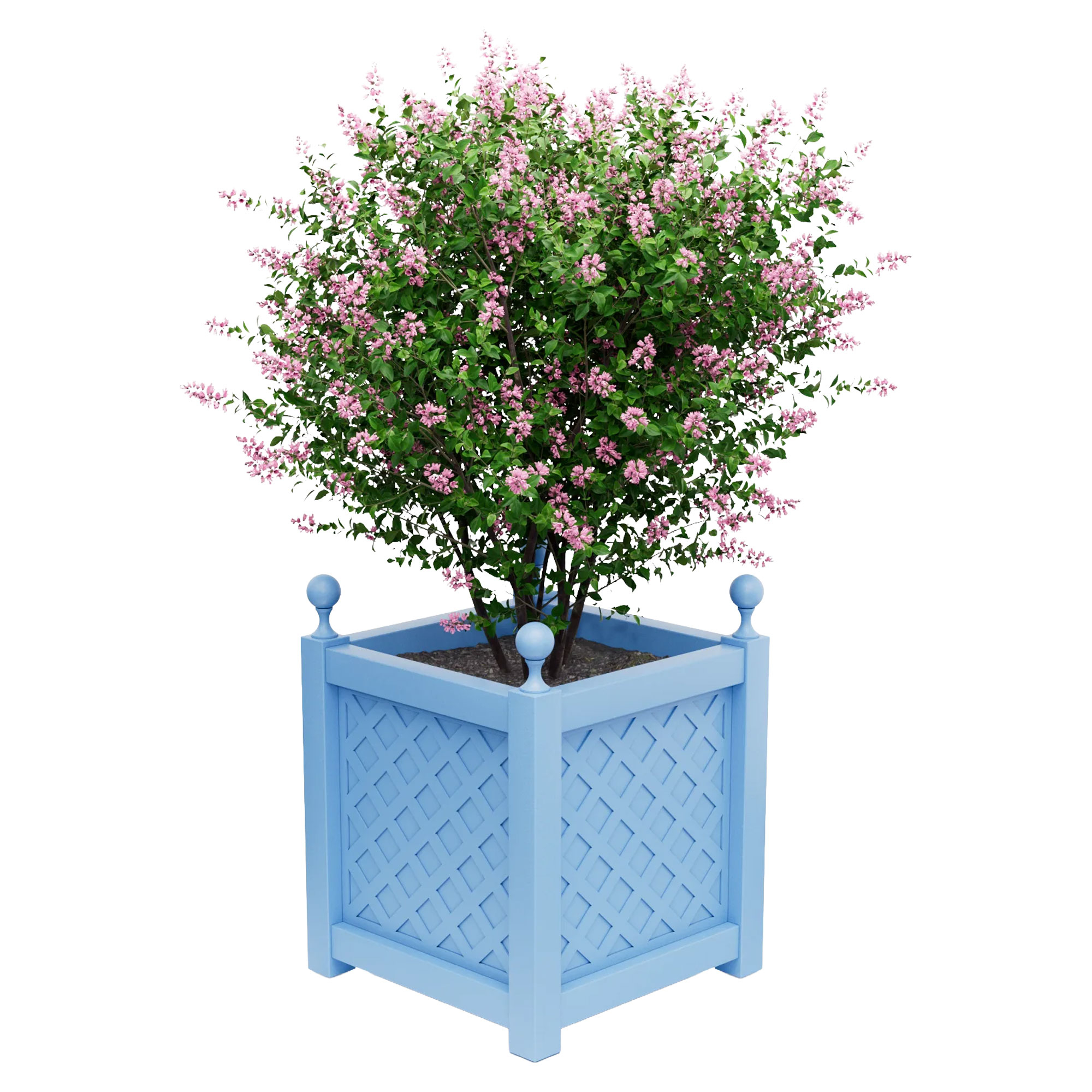 Utekrukke Metall Bloomsbury Pastellblå 60 cm med Dekorative Kuler