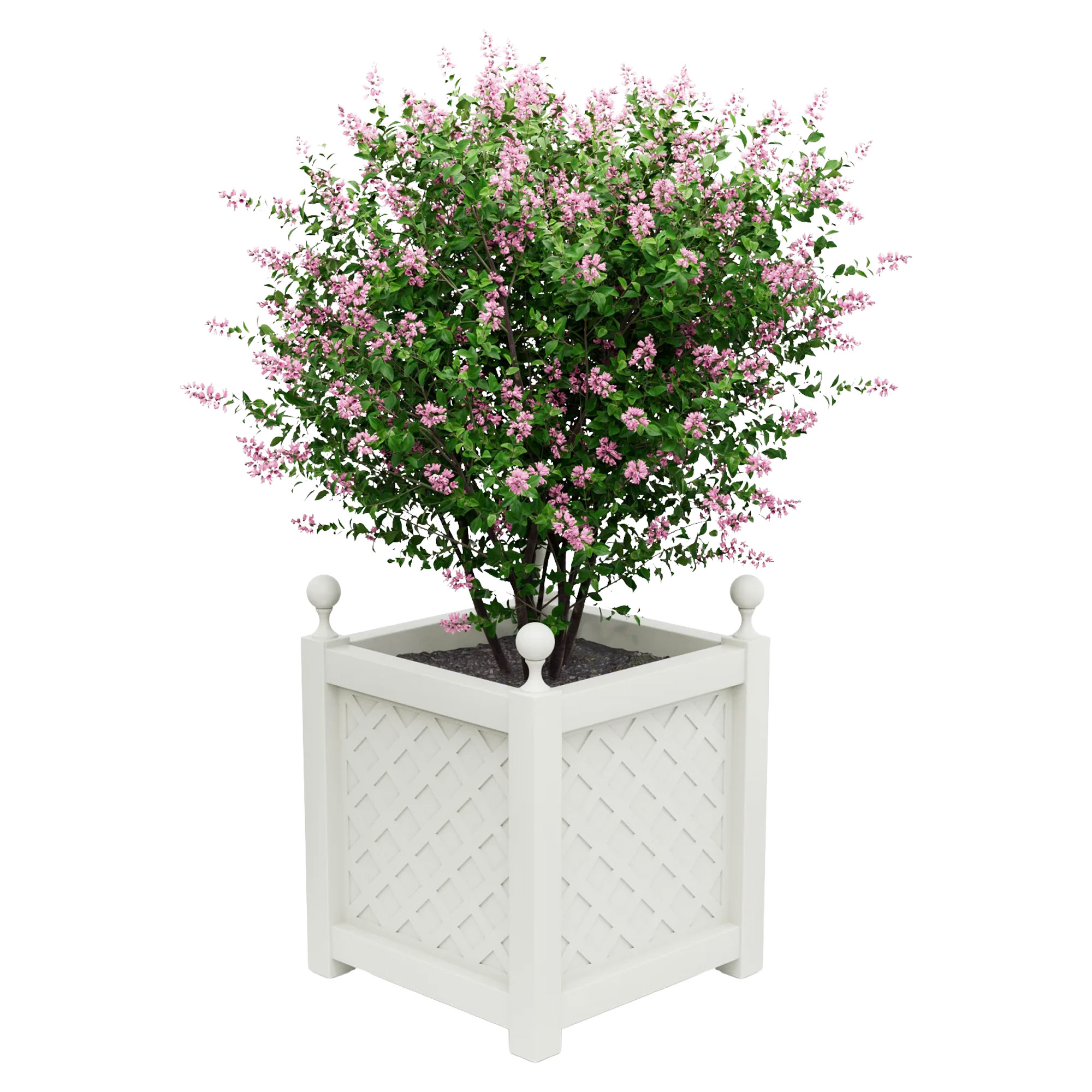 Utekrukke Metall Bloomsbury Hvit 75 cm med Dekorative Kuler
