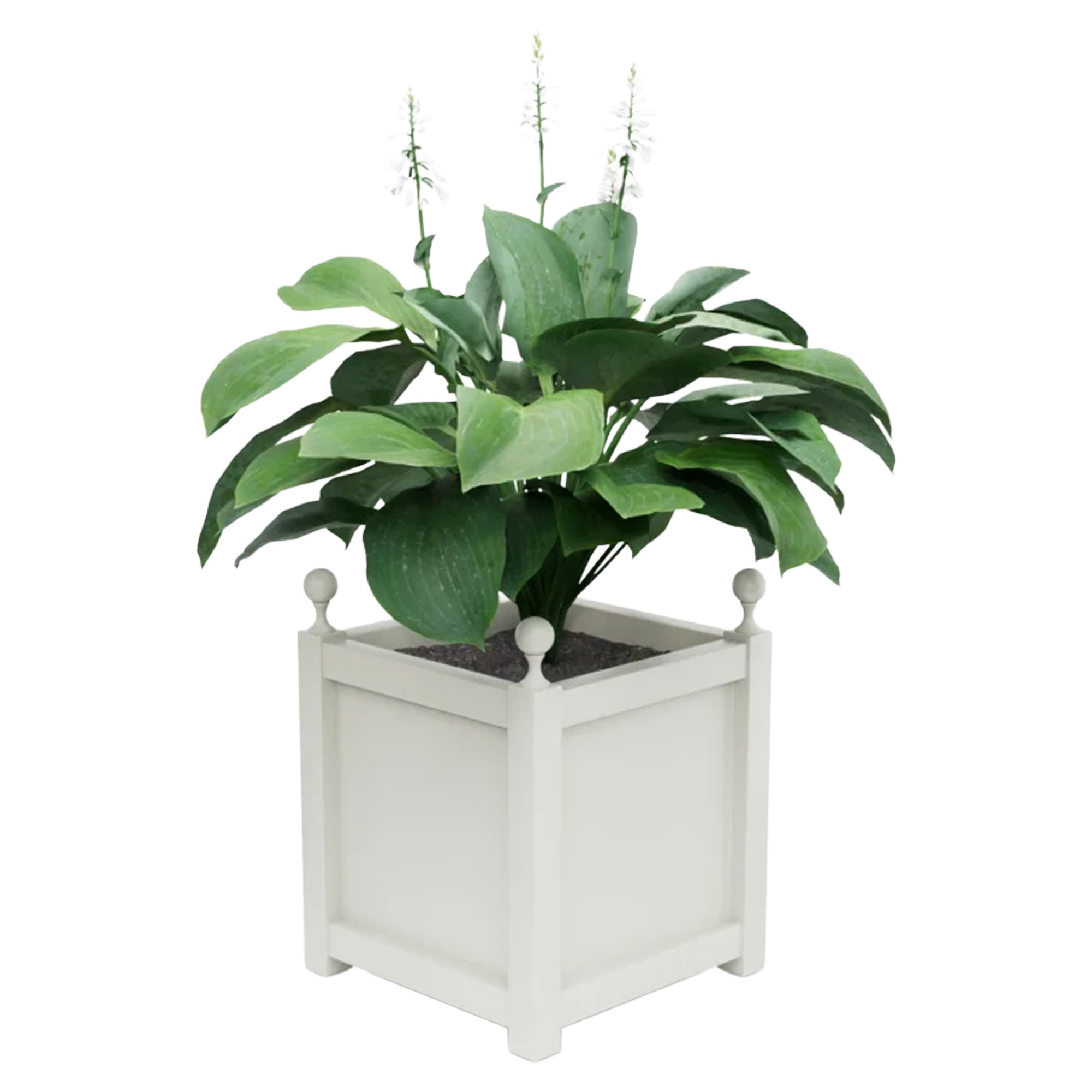 Utekrukke Metall Elmsford Hvit 60 cm med Dekorative Kuler