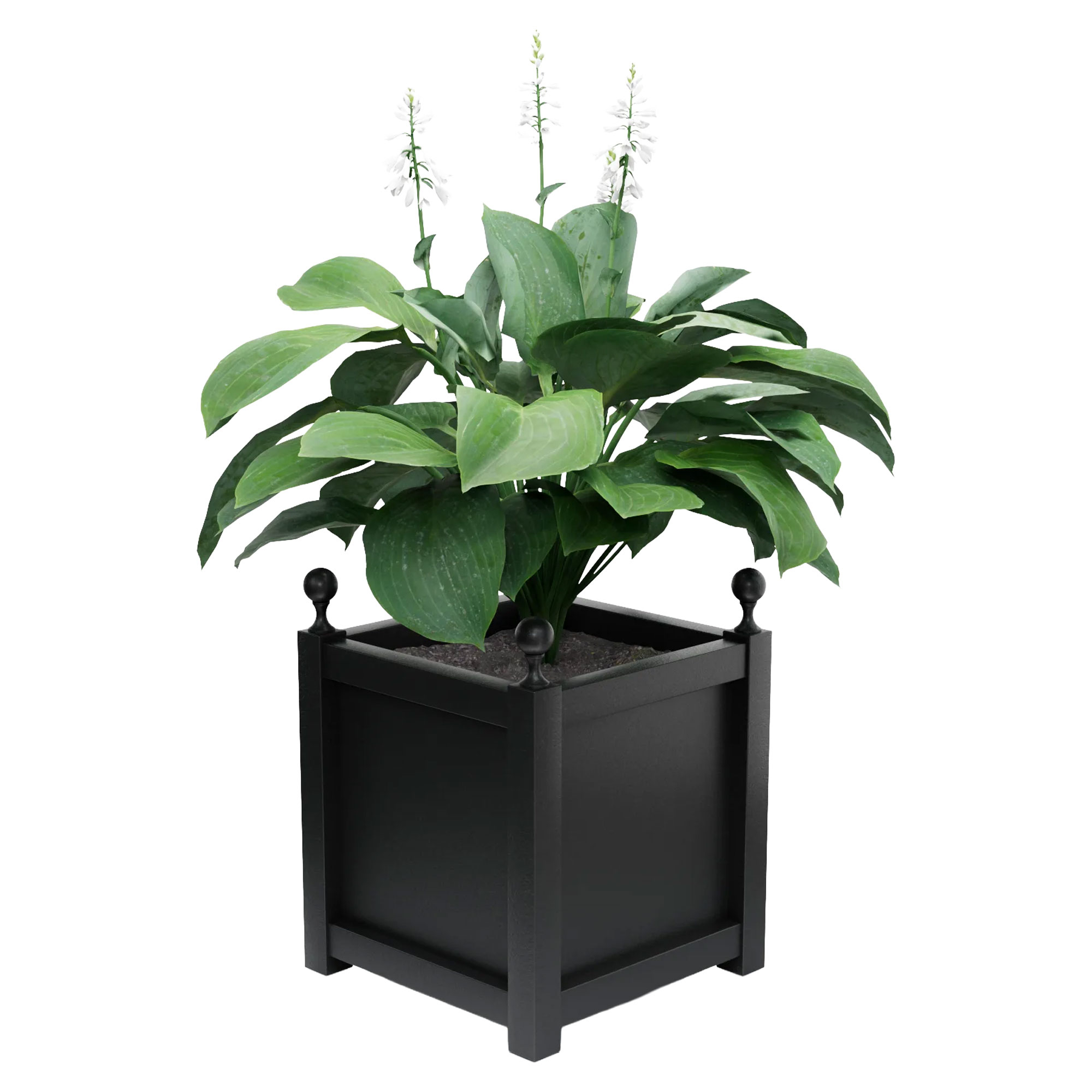Utekrukke Metall Elmsford Sort 75 cm med Dekorative Kuler