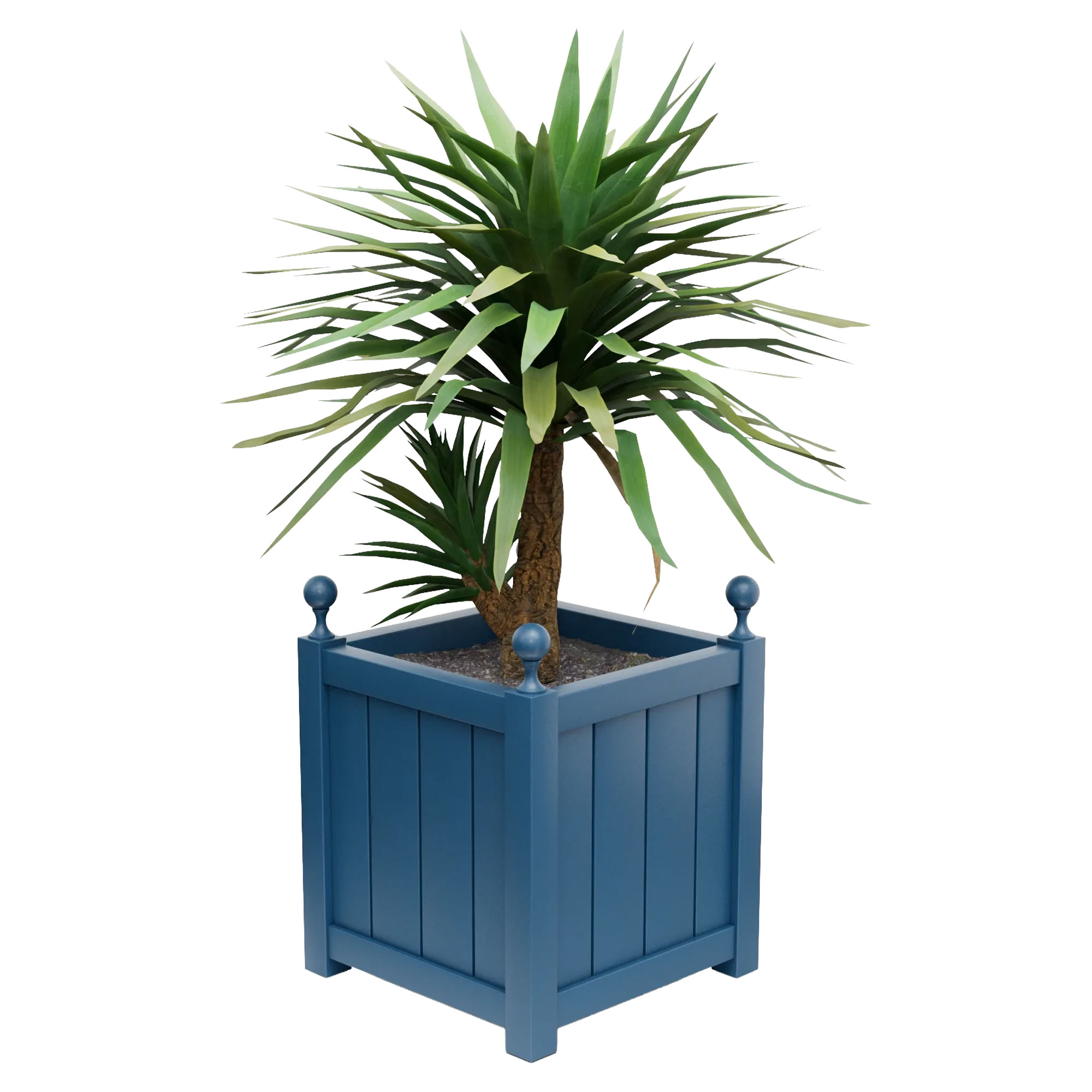 Utekrukke Metall Edenbridge Azurblå 60 cm med Dekorative Kuler