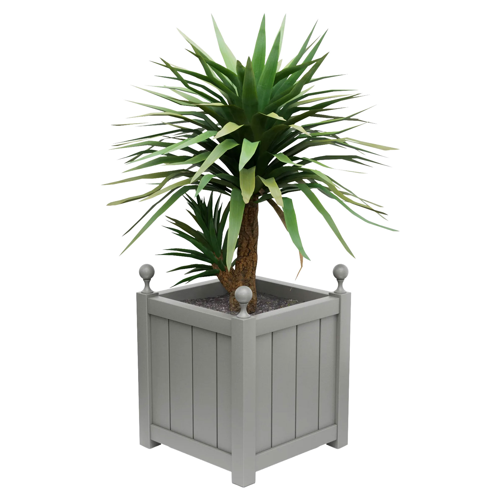 Utekrukke Metall Edenbridge Støvgrå 60 cm med Dekorative Kuler