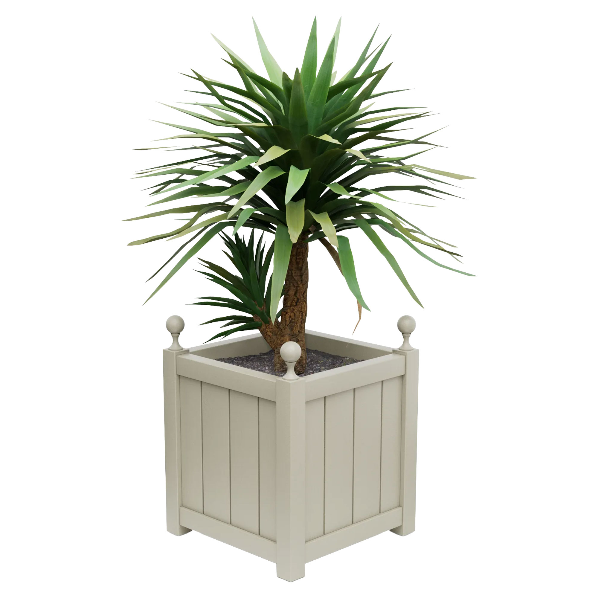 Utekrukke Metall Edenbridge Småsteinsgrå 60 cm med Dekorative Kuler