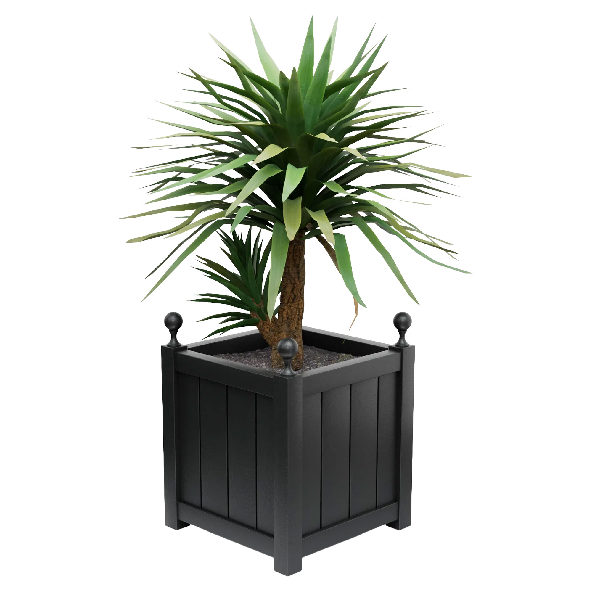 Utekrukke Metall Edenbridge Sort 75 cm med Dekorative Kuler