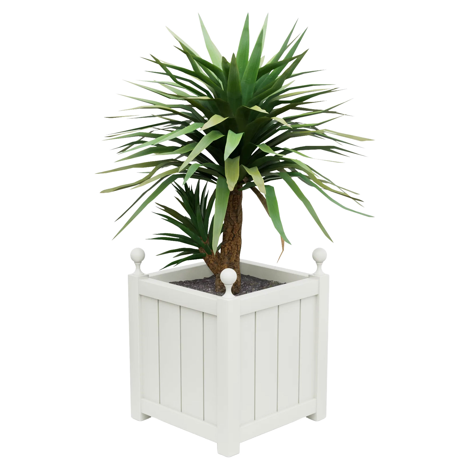 Utekrukke Metall Edenbridge Hvit 75 cm med Dekorative Kuler