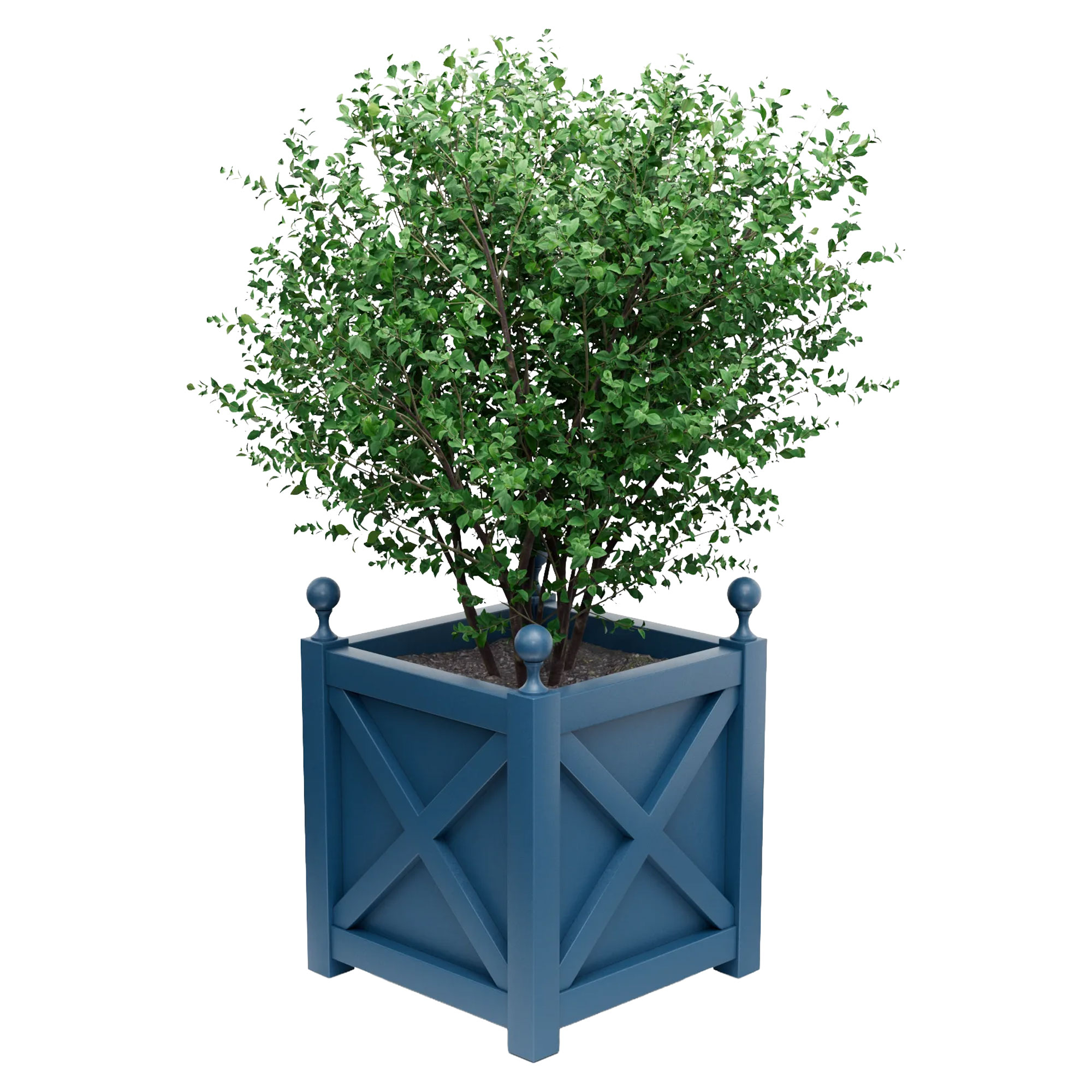 Utekrukke Metall Berkley Azurblå 60 cm med Dekorative Kuler