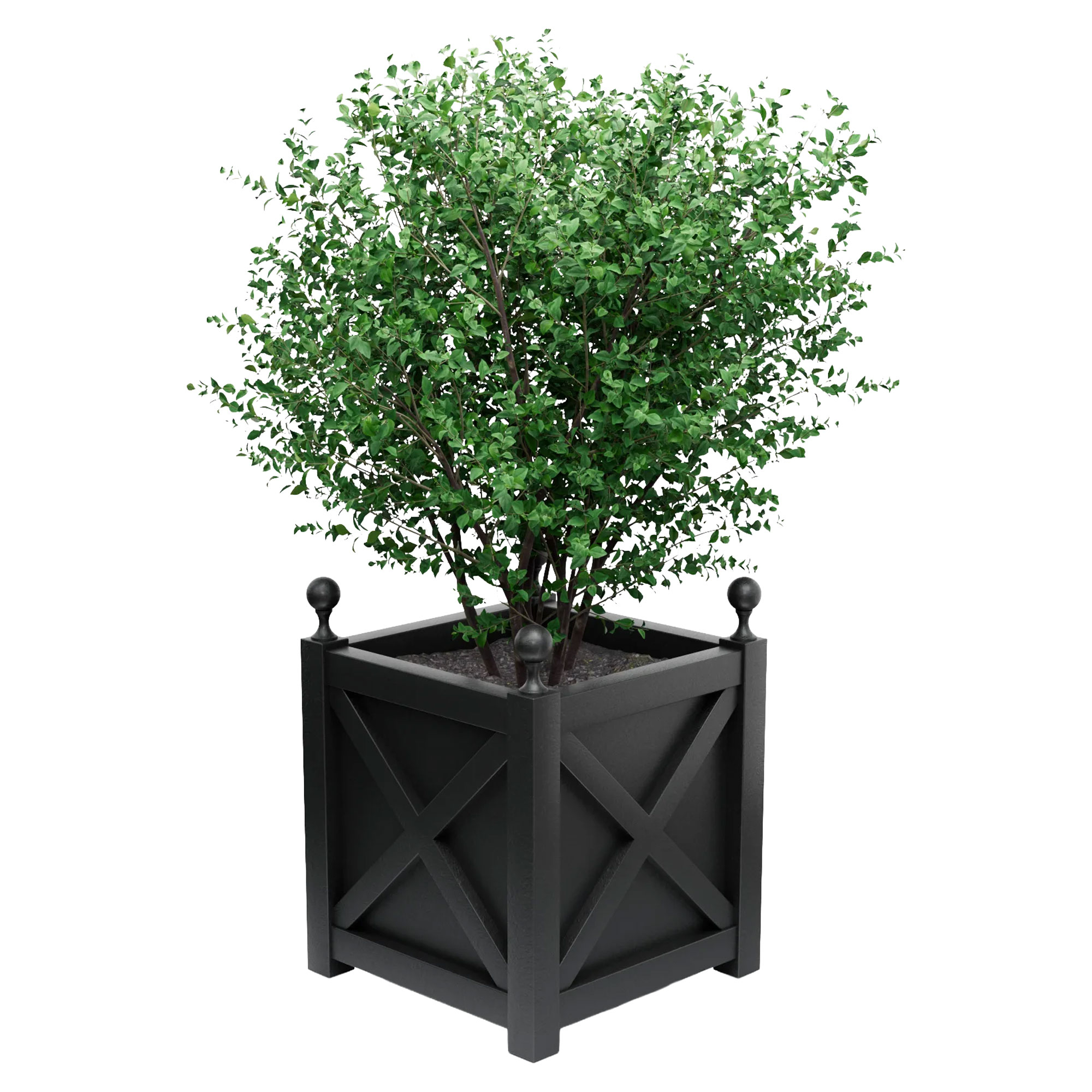 Utekrukke Metall Berkley Sort 75 cm med Dekorative Kuler