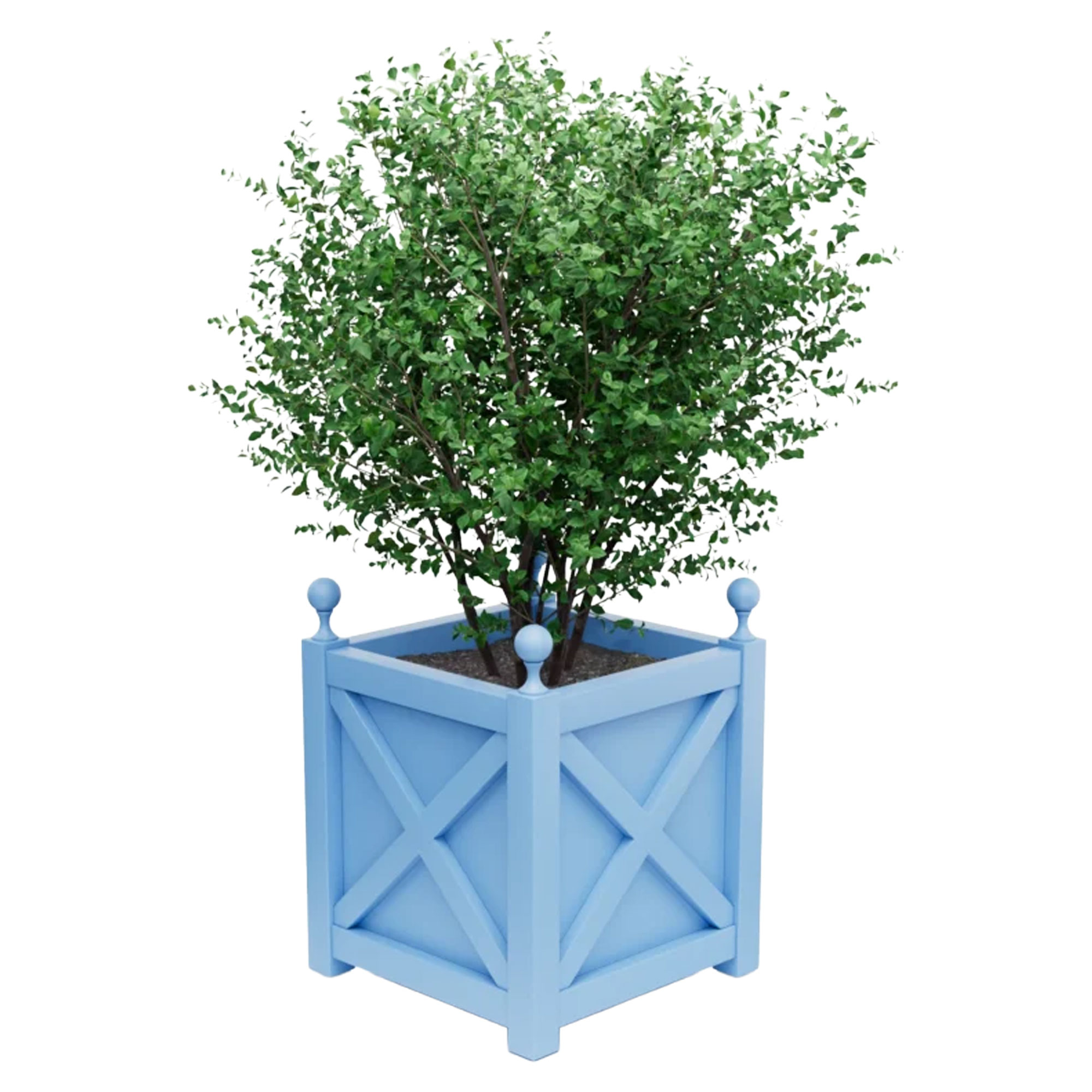 Utekrukke Metall Berkley Pastellblå 75 cm med Dekorative Kuler