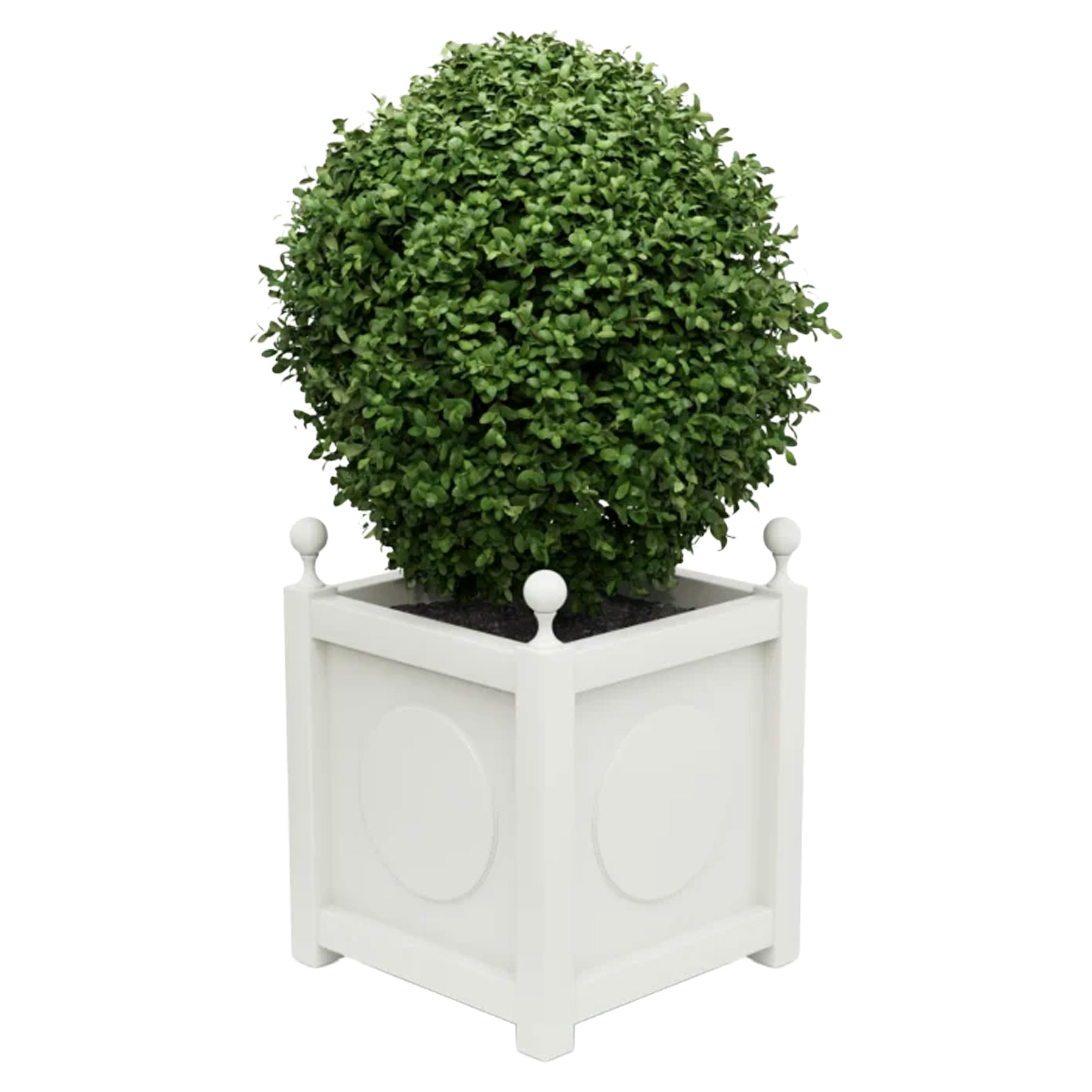 Utekrukke Metall Marseille Hvit 60 cm med Dekorative Kuler