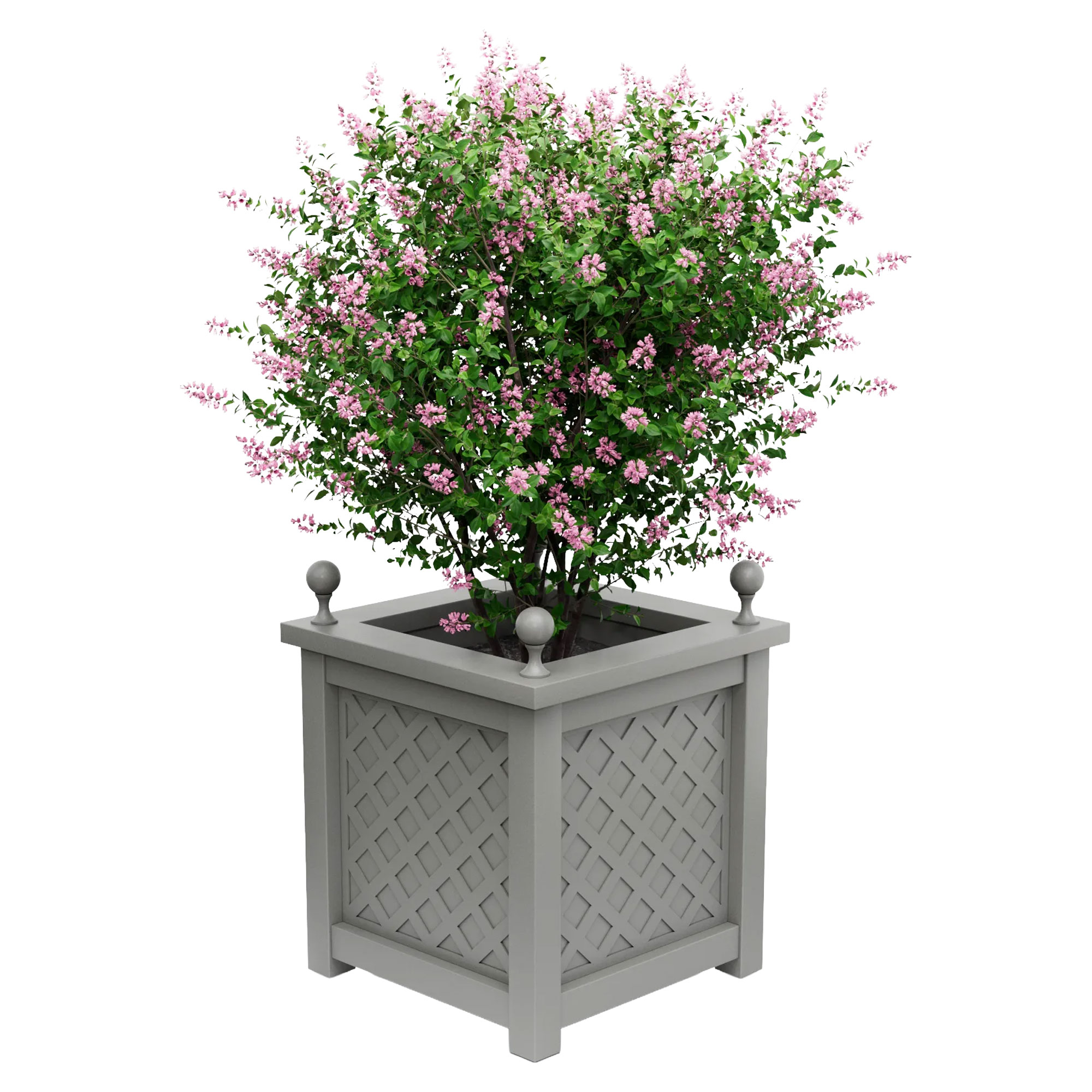 Utekrukke Metall Bloomsbury Støvgrå 60 cm med Dekorative Kuler & Overkant